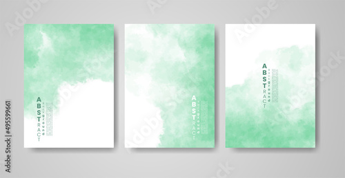 Set of cards with watercolor blots. Set of cards with hand drawn blots element on white background for your design. Design for your date, postcard, banner, logo. 