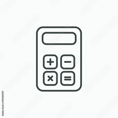 calculator, finance, count, math vector icon isolated