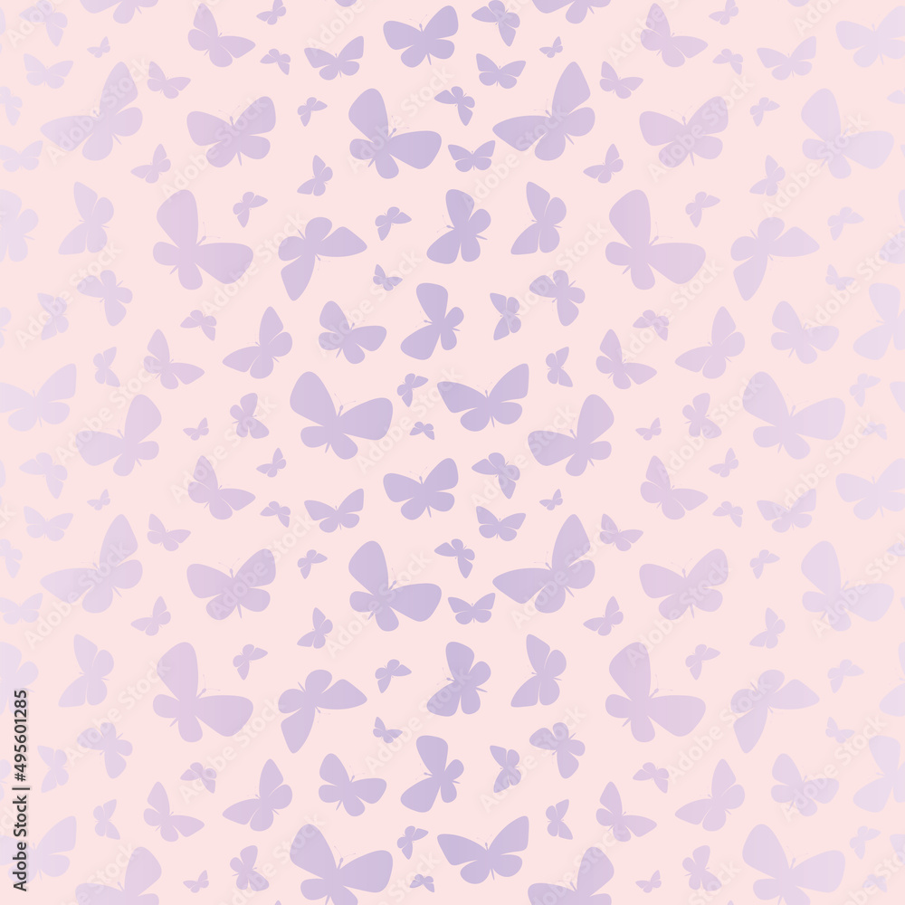 custom made wallpaper toronto digitalGradient butterfly vector pattern, pastel butterfly silhouette