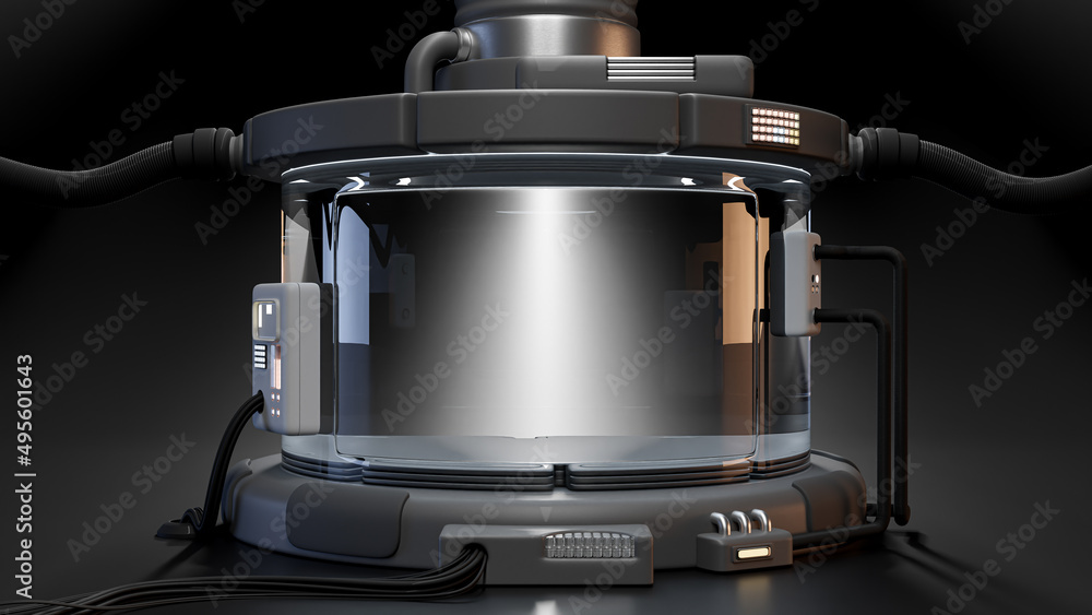 Scientific laboratory. Technology background and science concept. 3D Render.