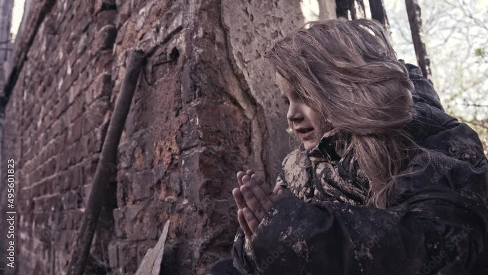 Children without a home, apocalypse, war Children without a home, apocalypse, war
