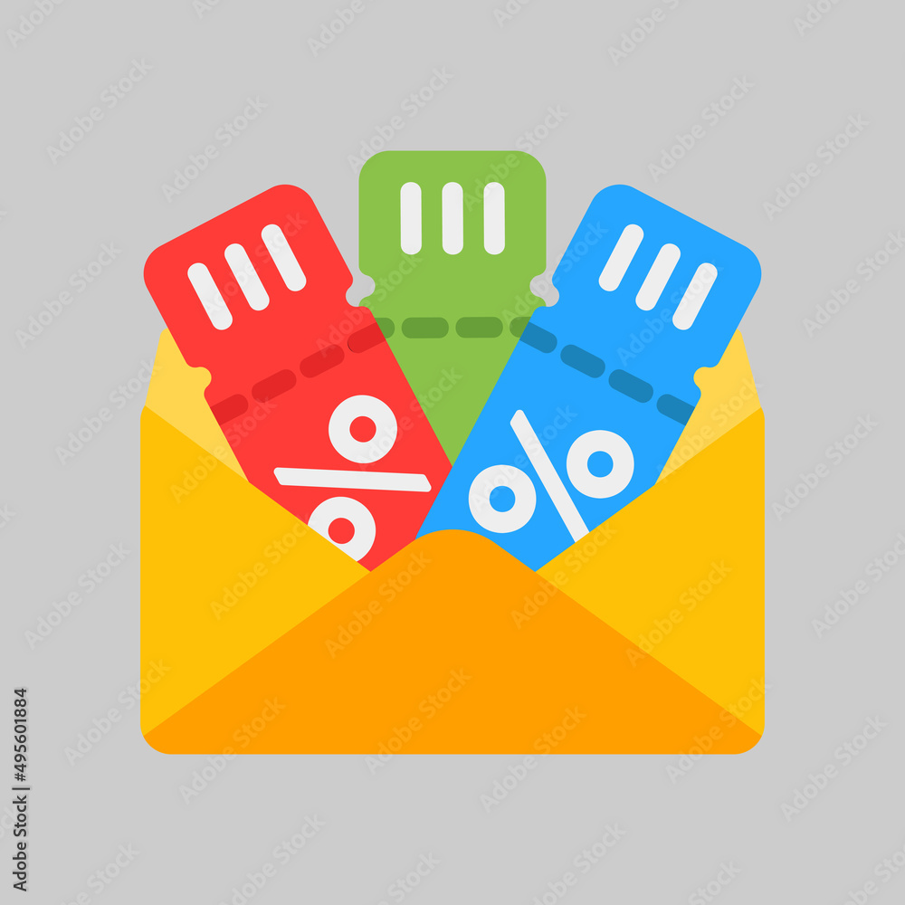 Coupon icon in flat style about black friday, use for website mobile app presentation Coupon icon in flat style about black friday, use for website mobile app presentation