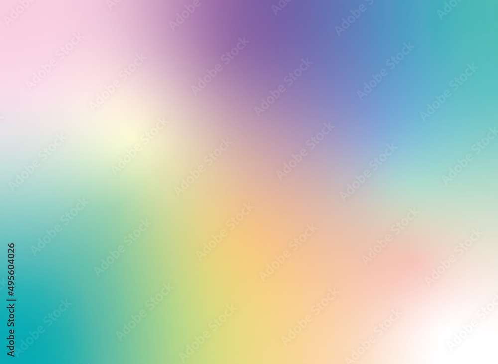 シンプルなグラデーション素材_幻想的な虹色