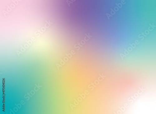 シンプルなグラデーション素材_幻想的な虹色