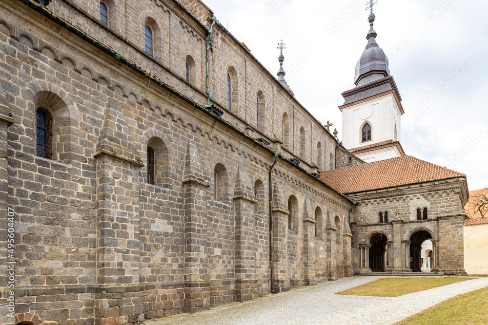 Fototapeta premium St. Procopius basilica and monastery, town Trebic, Czech Republic
