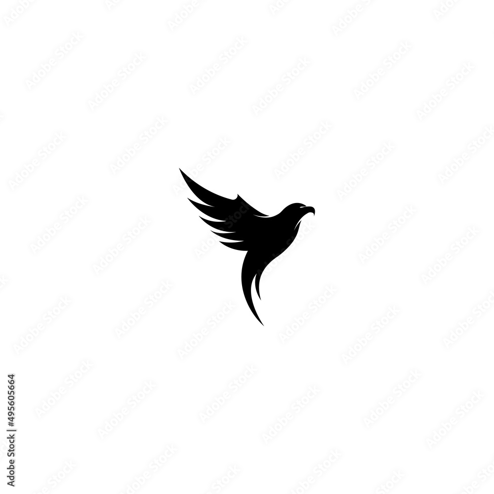 Falcon Eagle Bird logo and symbol design vector illustration
