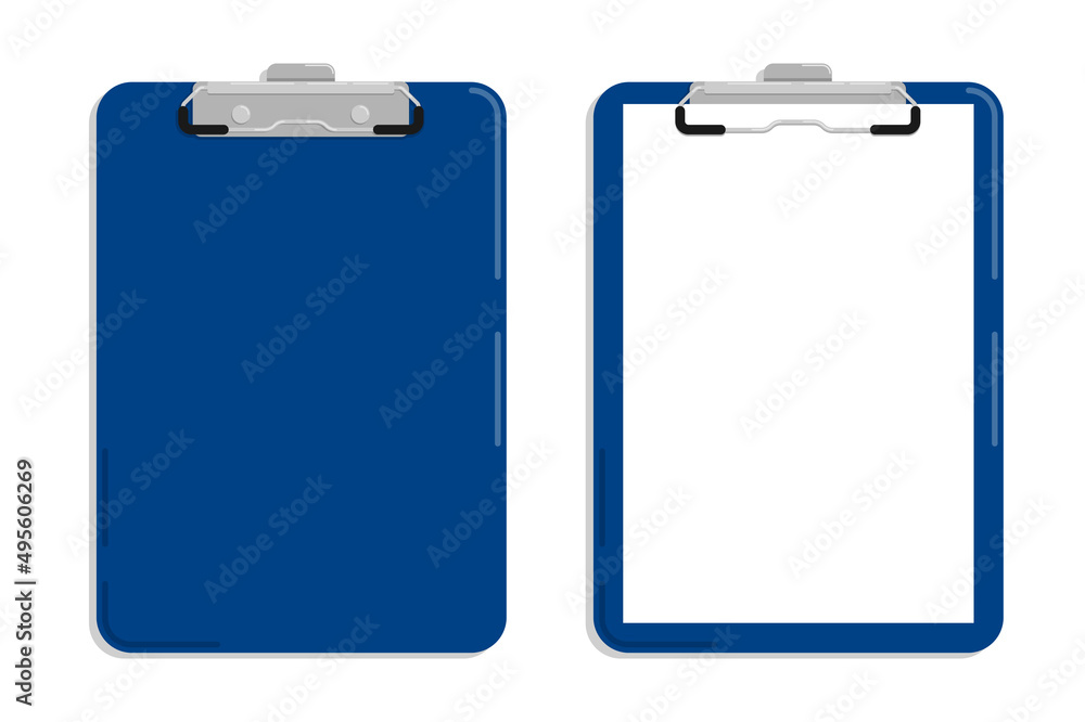 Stationery Tablet with clip for sheet of paper. Tablet for keeping list, list of important things to do. Cartoon vector isolated on white background Stationery Tablet with clip for sheet of paper. Tablet for keeping list, list of important things to do. Cartoon vector isolated on white background