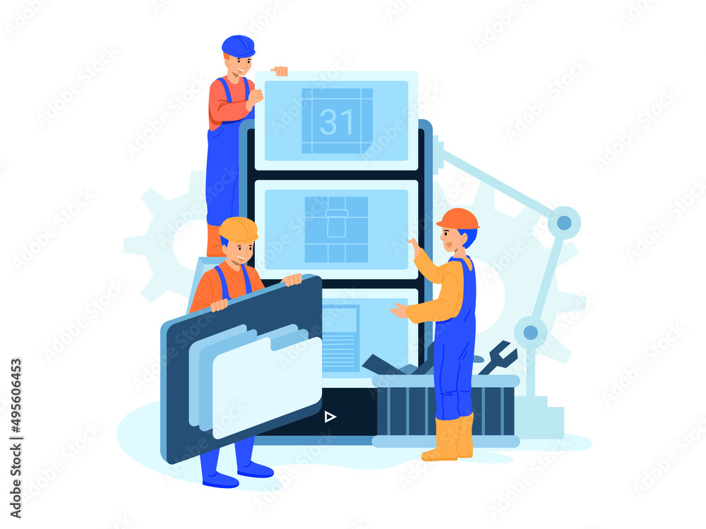 Illustration graphic of Industry Folder Setup. Perfect for banner, social media, etc. Illustration graphic of Industry Folder Setup. Perfect for banner, social media, etc.