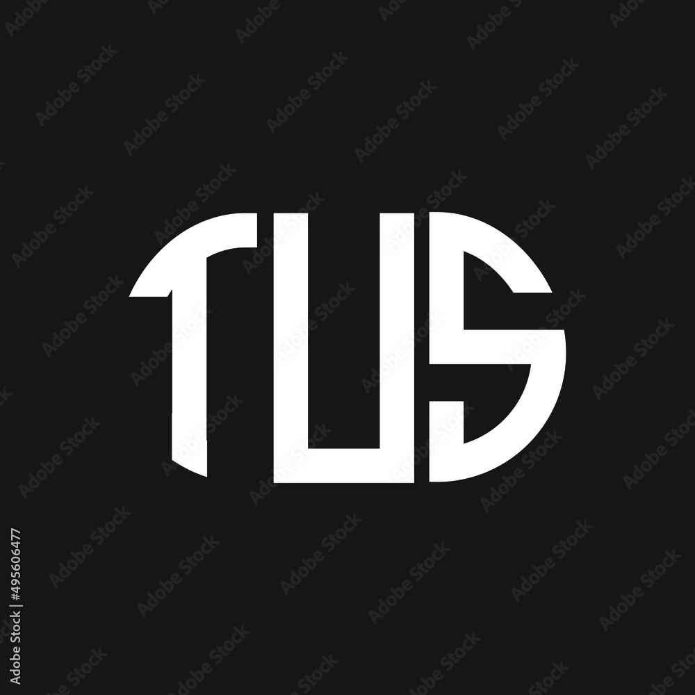 TUS letter logo design on black background. TUS creative initials letter logo concept. TUS letter design. TUS letter logo design on black background. TUS creative initials letter logo concept. TUS letter design.