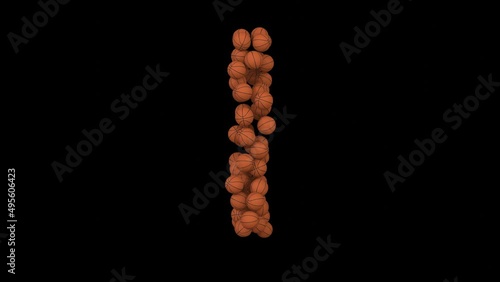 Basketball Looping Animation  Letter I