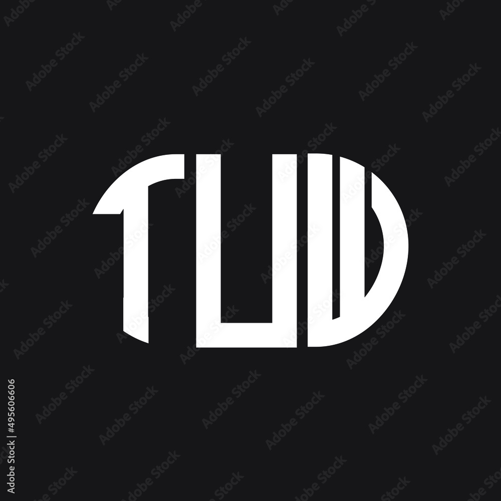 TUW letter logo design on black background. TUW creative initials letter logo concept. TUW letter design. TUW letter logo design on black background. TUW creative initials letter logo concept. TUW letter design.