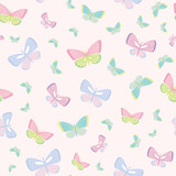 Seamless butterfly vector repeat pattern background