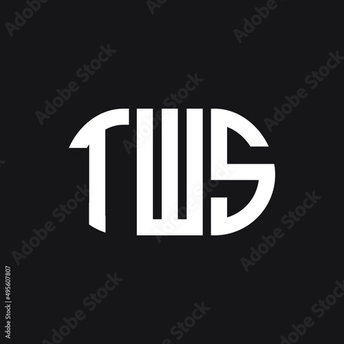TWS letter logo design on Black background. TWS creative initials letter logo concept. TWS letter design. 
