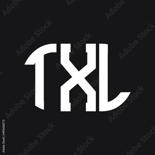 TXL letter logo design on Black background. TXL creative initials letter logo concept. TXL letter design. 
 photo