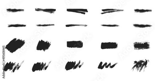 Schwarze Farbstreifen gemalt mit Pinsel oder Stift als Hintergrund