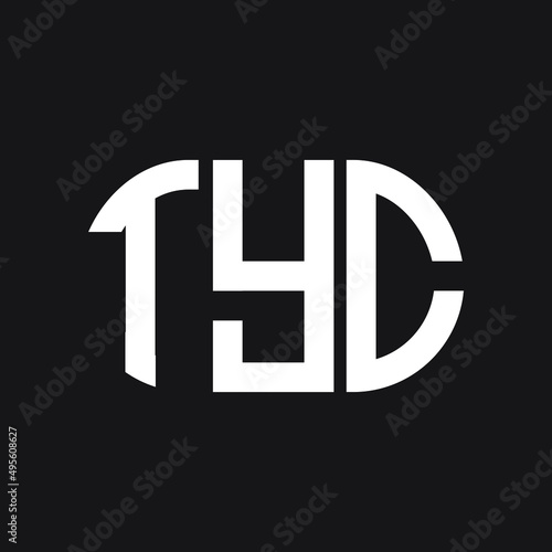 TYC letter logo design on Black background. TYC creative initials letter logo concept. TYC letter design. 
