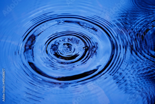 water droplets affect the surface, forming rings on the surface.