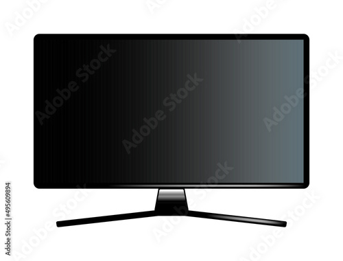 TV 4K flat screen lcd, plasma, tv mock up,black blank HD monitor mockup. Modern video panel black flatscreen .Isolated on white background. Widescreen show your business presentation on display device