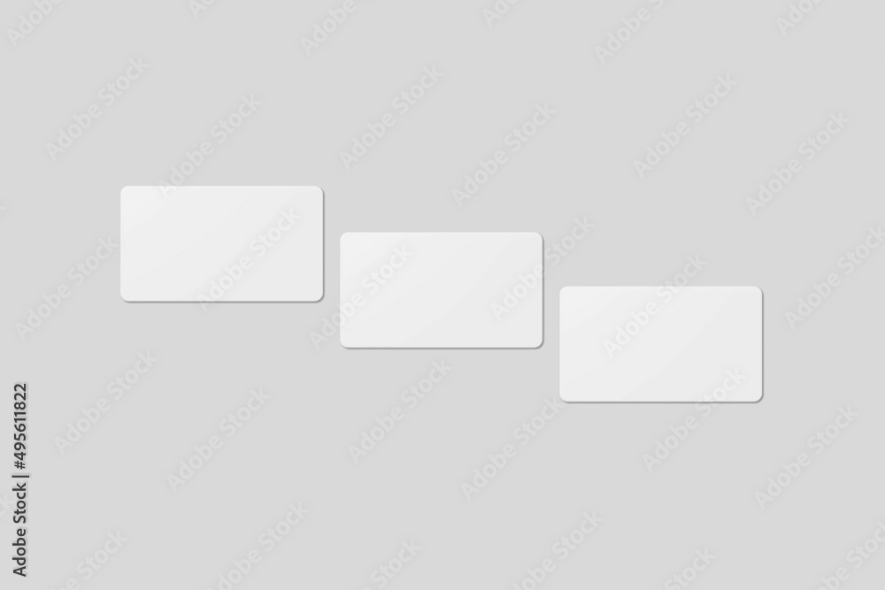 Blank business card for mockup. 3D Render. Blank business card for mockup. 3D Render.
