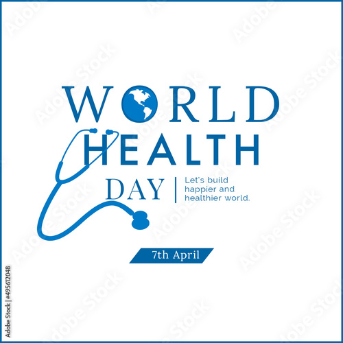 World Health Day. Healthcare, health protection and global medicine poster.