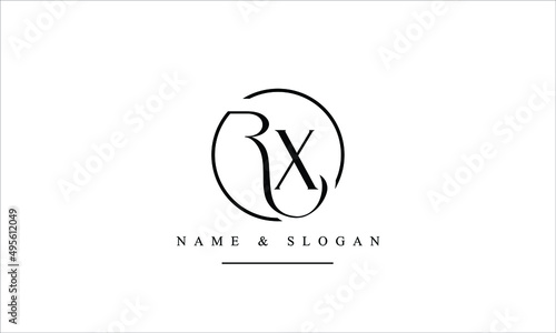 RX, XR, R, X abstract letters logo monogram