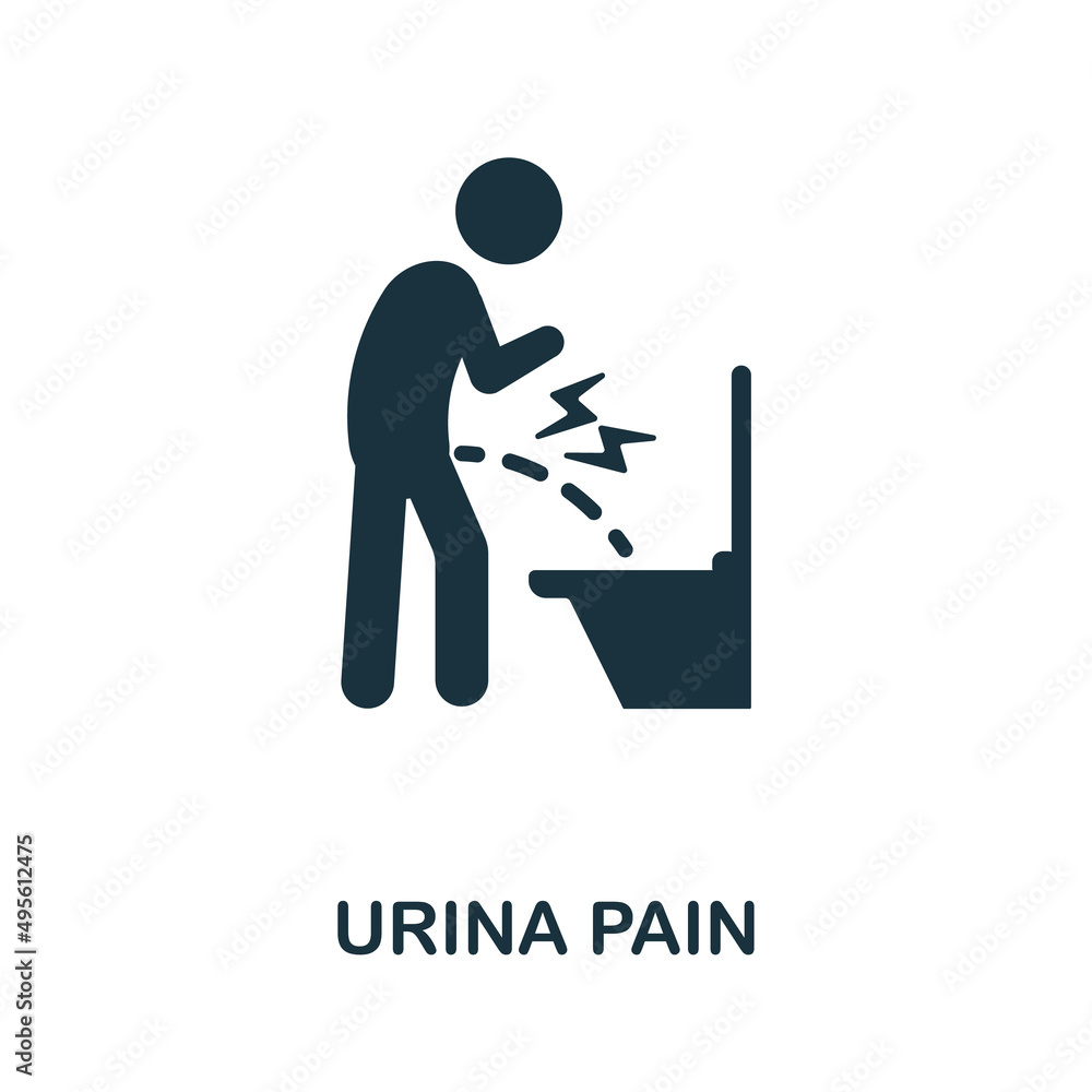 Urina Pain flat icon. Colored element sign from body ache collection. Flat Urina Pain icon sign for web design, infographics and more.