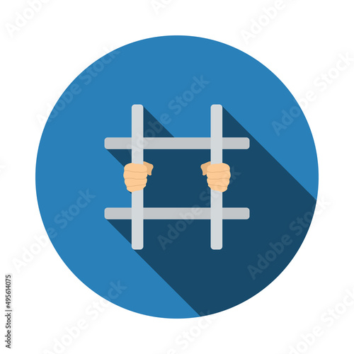 Hands Holding Prison Bars Icon