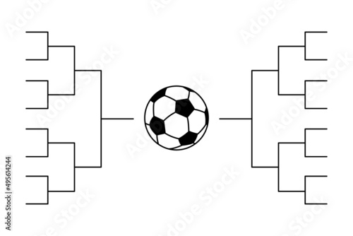 Soccer, football Tournament bracket templates on white background.