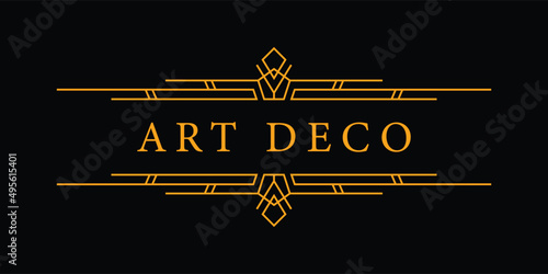 Art Deco vintage for copyspace. classy illustration ornament for text design. Retro party geometric background. Vector illustration for glamour style.