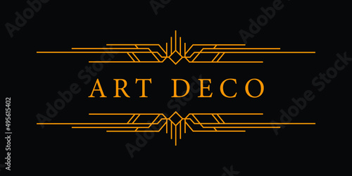 Art Deco vintage for copyspace. classy illustration ornament for text design. Retro party geometric background. Vector illustration for glamour style.