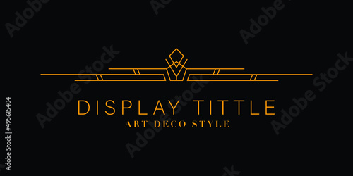 Art Deco vintage for copyspace. classy illustration ornament for text design. Retro party geometric background. Vector illustration for glamour style.