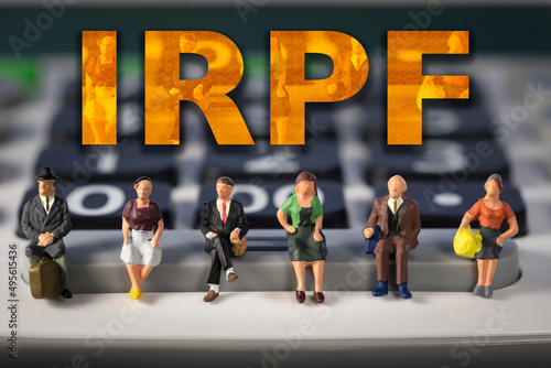 Income Tax Campaign Spain. Euro Coin IRPF web Background. Declaracion de la Renta. Macro