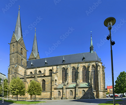 Vysoke Myto, Czech Republic - The Gothic church of St. Lawrence. Vysoke Myto-High Toll (German Hohenmauth; Latin Alta Muta) is a one of the oldest town in eastern Bohemia photo