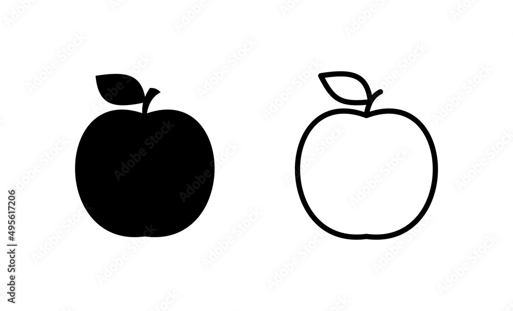 Apple icon vector. Apple sign and symbols for web design. Apple icon vector. Apple sign and symbols for web design.