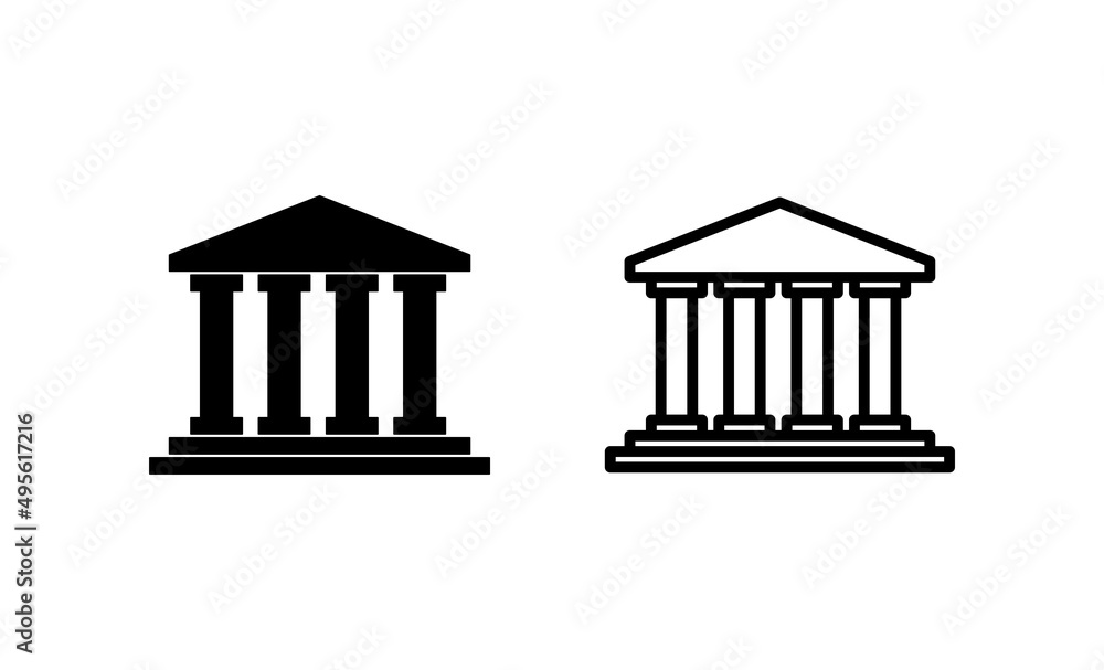 Bank icon vector. Bank sign and symbol, museum, university Bank icon vector. Bank sign and symbol, museum, university