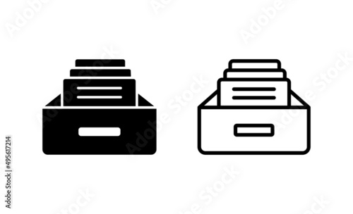 Archive folders icon vector. Document vector icon. Archive storage icon. photo