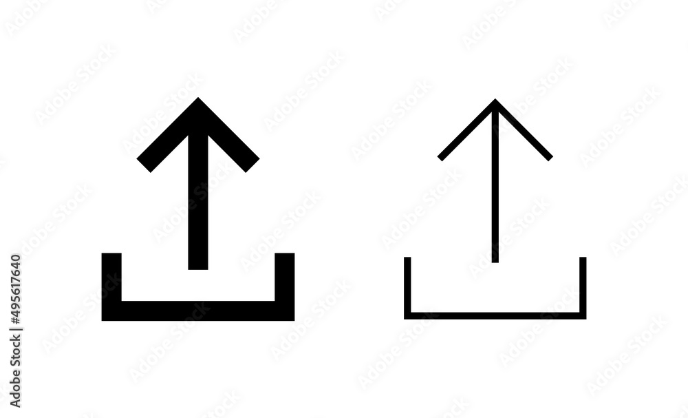 Upload icon vector. load data sign and symbol Upload icon vector. load data sign and symbol