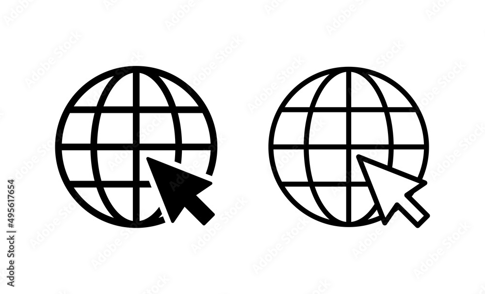 Web icon vector. go to web sign and symbol. web click icon. Global search icon Web icon vector. go to web sign and symbol. web click icon. Global search icon