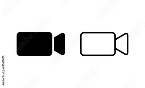 Video icon vector. video camera sign and symbol. movie sign. cinema