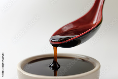 Tableau sur toile teriyaki sauce on a white background