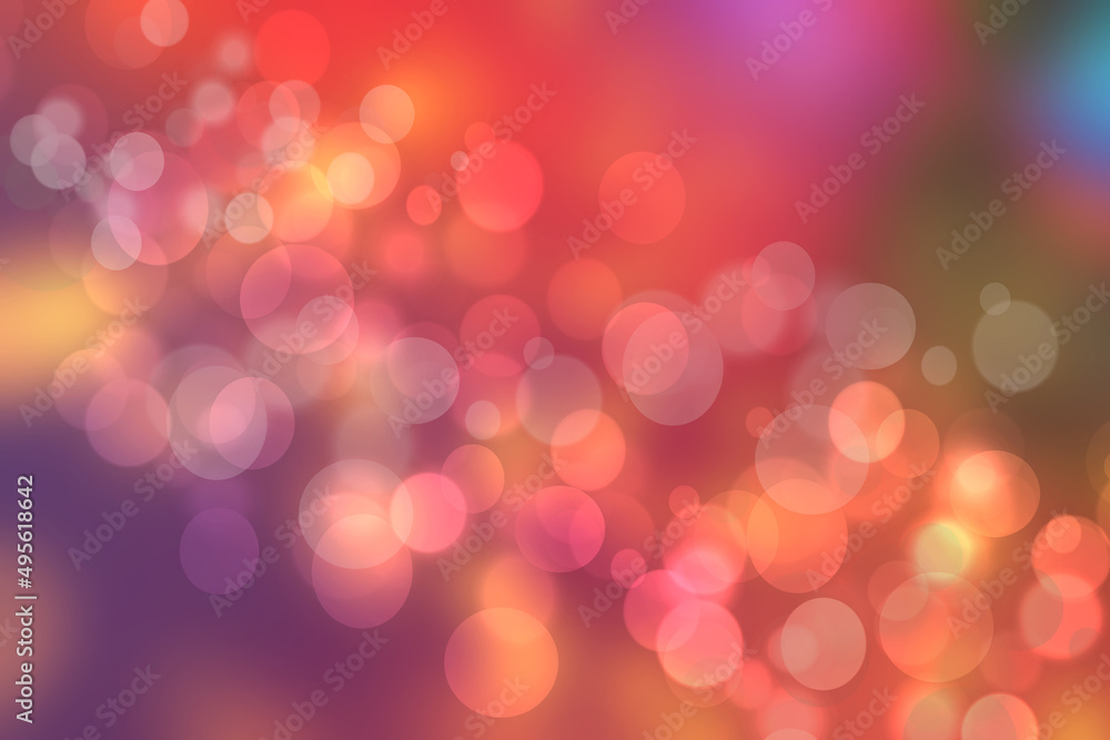 Abstract blurred fresh vivid spring summer light delicate pastel yellow pink magenta orange bokeh background texture with bright circular soft color lights and stars. Beautiful backdrop illustration. Abstract blurred fresh vivid spring summer light delicate pastel yellow pink magenta orange bokeh background texture with bright circular soft color lights and stars. Beautiful backdrop illustration.