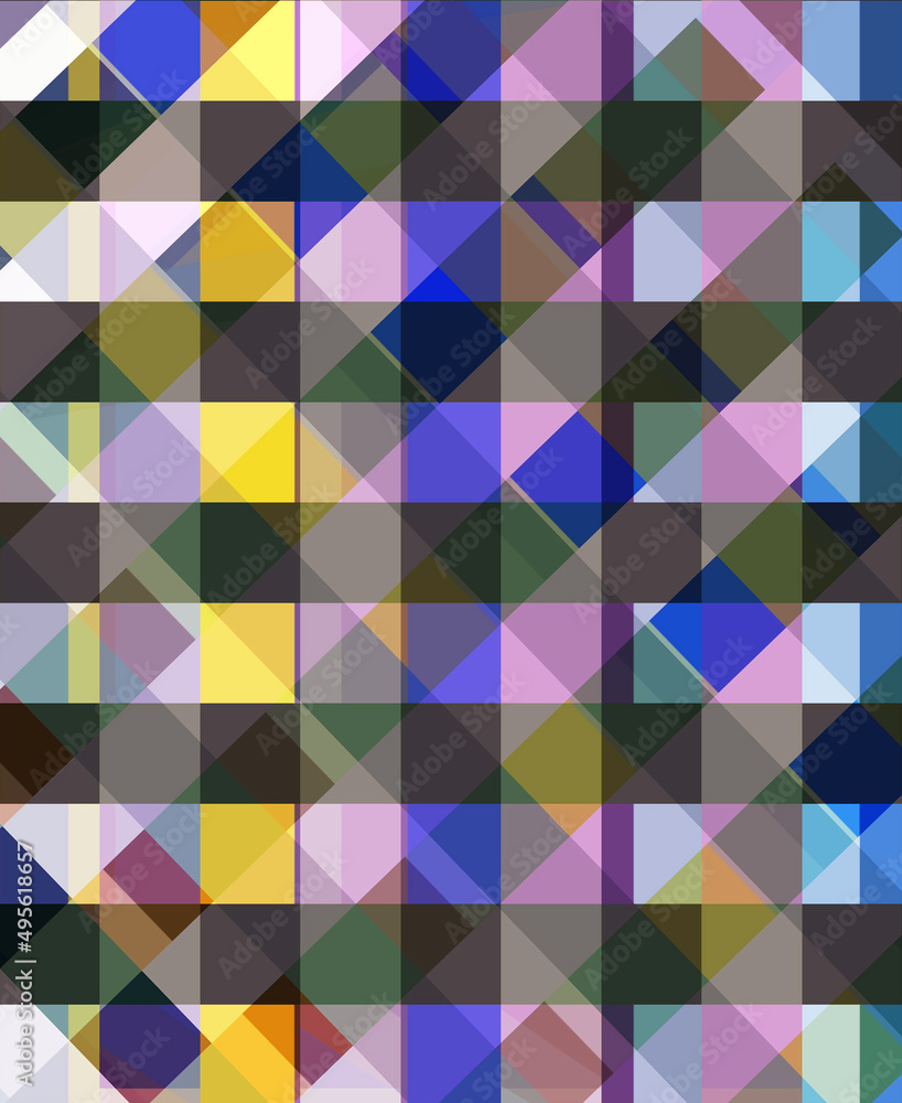 Obraz premium abstract multicoloured geometric background with a pattern of overlaying squares and stripes