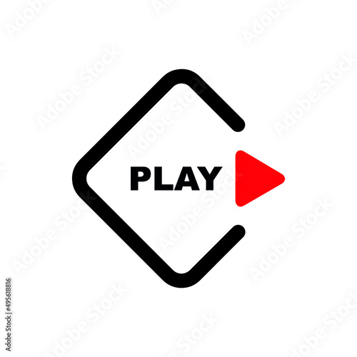 play music vector icon.	