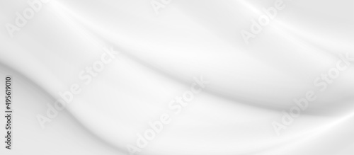 Abstract white grey smoke waves background. Monochrome smooth vector design