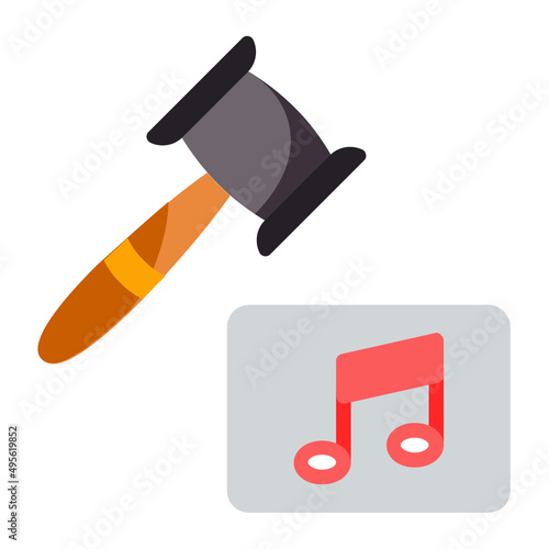 Entertainment and Media Act Concept, intellectual property publicity law vector color icon design, Lawyer and Legal System symbol, Different Fields of Law Sign,Advocate and attorney stock illustration