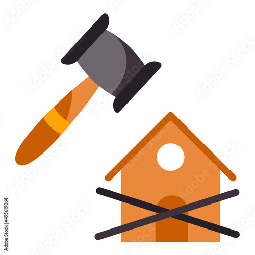 foreclosure laws Concept, Real Estate Mortgage Act vector color icon design, Lawyer and Legal System symbol, Different Fields of Law Sign, Advocate and attorney stock illustration