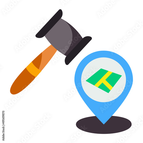 Land law Concept, Encumbrance Act vector color icon design, Lawyer and Legal System symbol, Different Fields of Law Sign, Advocate and attorney stock illustration