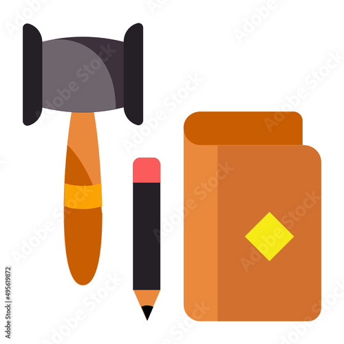 Special education law Concept, school or university Ordinance vector color icon design, Lawyer and Legal System symbol, Different Fields of Law Sign, Advocate and attorney stock illustration