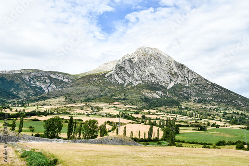 landscape in the mountains, photo as a background , in janovas fiscal sobrarbe , huesca aragon province photo