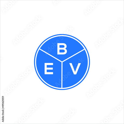 BEV letter logo design on White background. BEV creative initials letter logo concept. BEV letter design. 